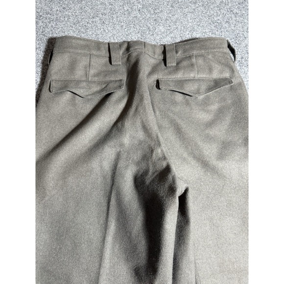 Vintage German Military Pants 34x30 Gray Wool Trousers m48 NVA Made in Germany - Picture 11 of 16